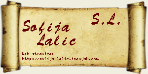 Sofija Lalić vizit kartica
